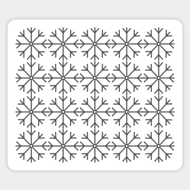 Abstract pattern - black and white. Sticker by kerens